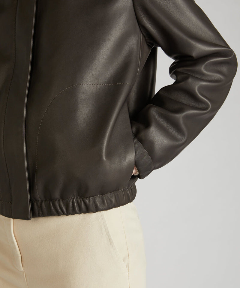 Slowear Bomber regular fit in nappa In Saldo