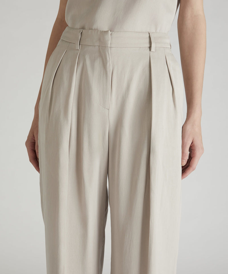 Slowear Pantalone wide fit in lyocell Sconto