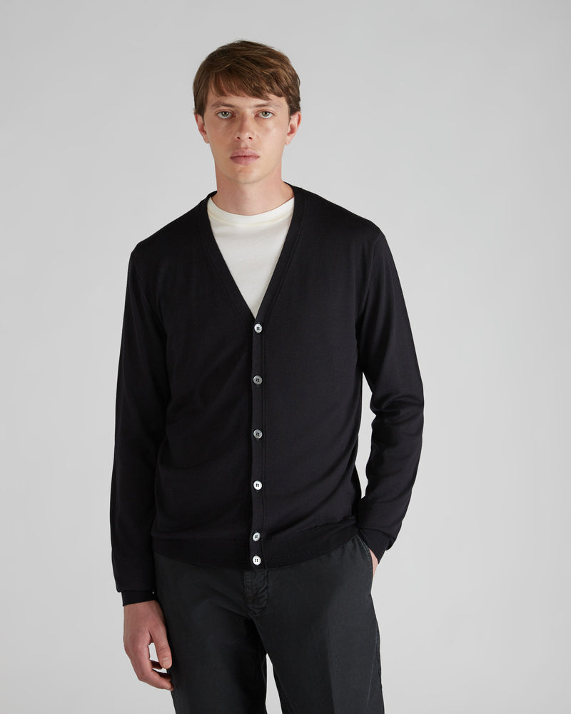 Slowear Cardigan slim fit in Flexwool certificato Sottocosto