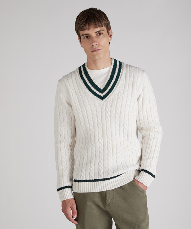Slowear Maglia con scollo a V in lana Geelong Saldi Di Fabbrica