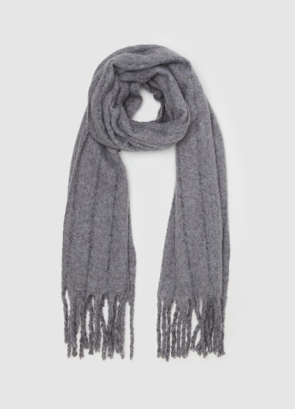 Stefanel Sciarpa jacquard a righe con frange Prezzo Ridotto
