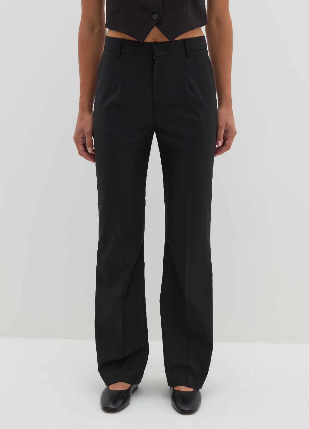 Stefanel Pantalone straight fit in fresco lana Saldi Di Fabbrica