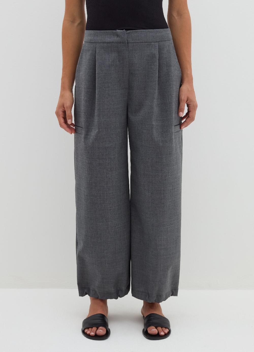 Stefanel Pantalone a gamba larga in fresco lana Negozio