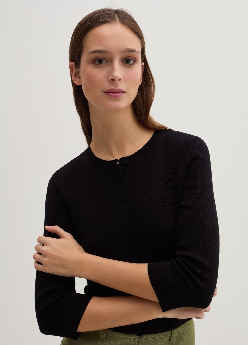 Stefanel Cardigan con maniche a tre quarti In Saldo