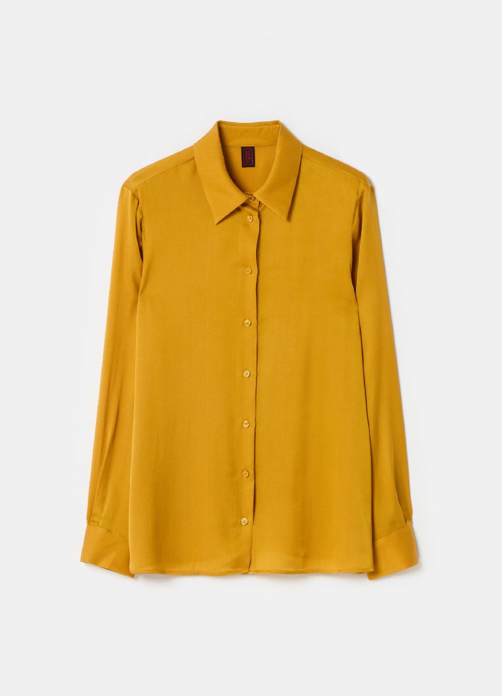 Stefanel Camicia regular fit in satin Soddisfazione Garantita