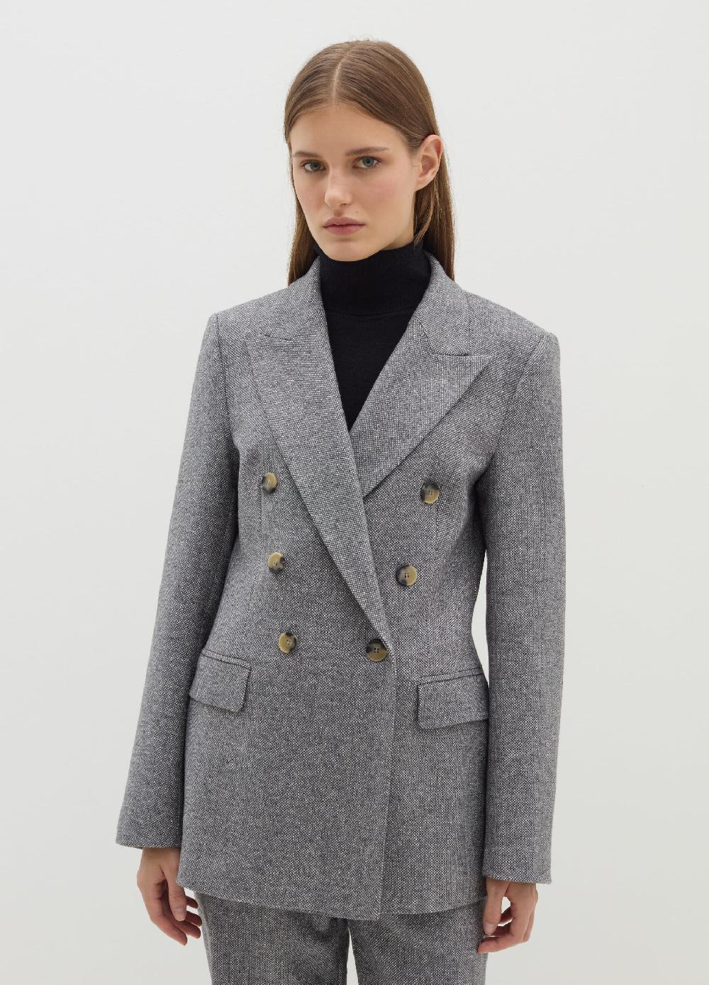 Stefanel Blazer doppiopetto in tweed Outlet