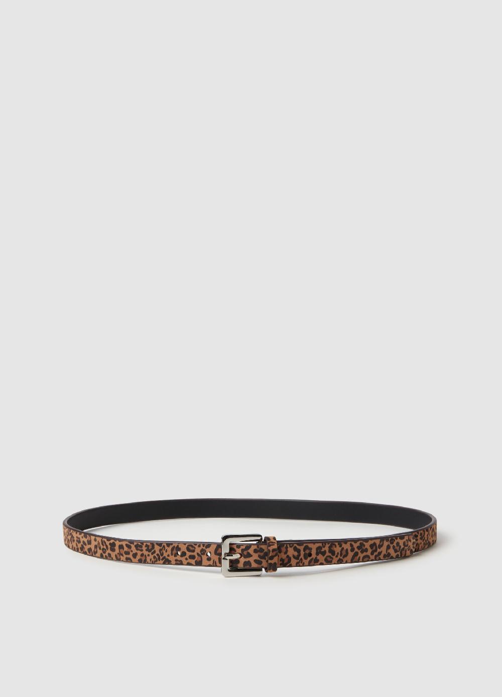 Stefanel Cintura in pelle animalier Moda