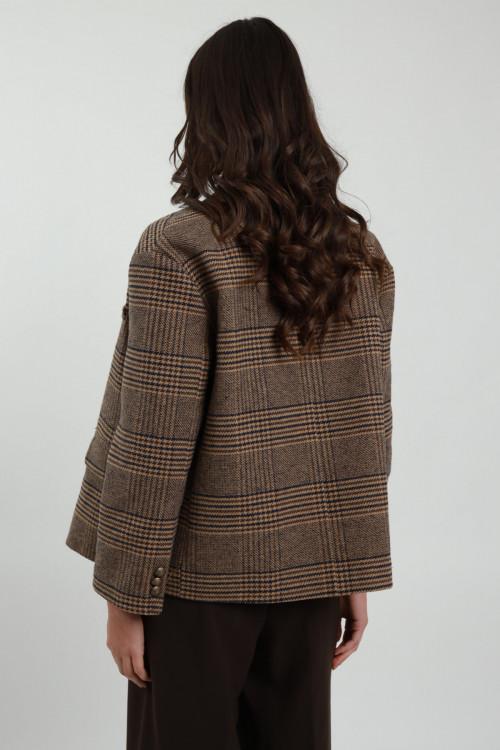 ﻿Susy Mix Giacca Check Doppio Petto Shopping Online