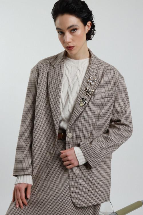 Susy Mix Blazer Over Pied de Poule 2025