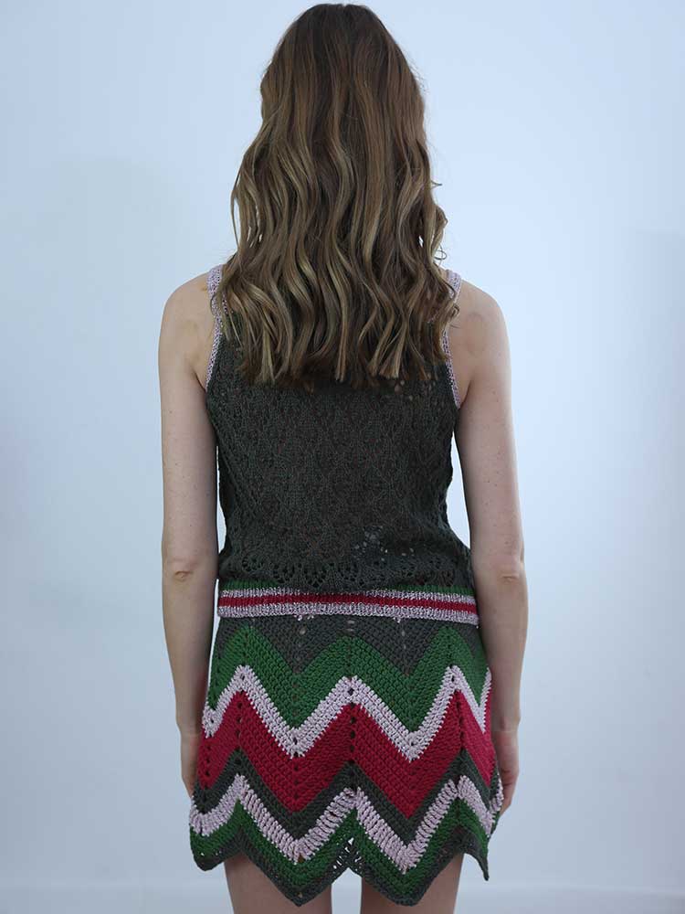 Tricot à Porter GONNA CROCHET ZIG ZAG Sconto