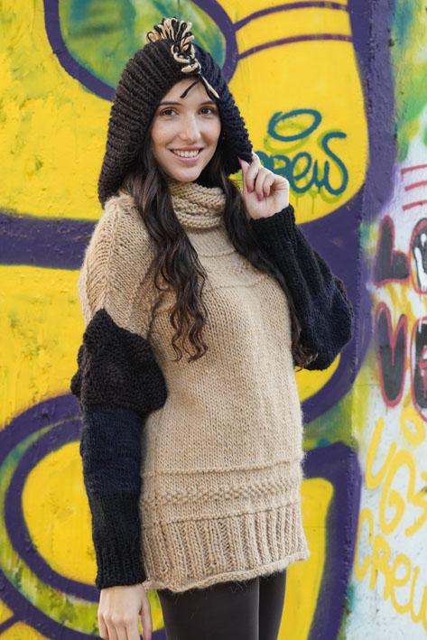 Tricot à Porter Sweater bicolor Vendita Calda