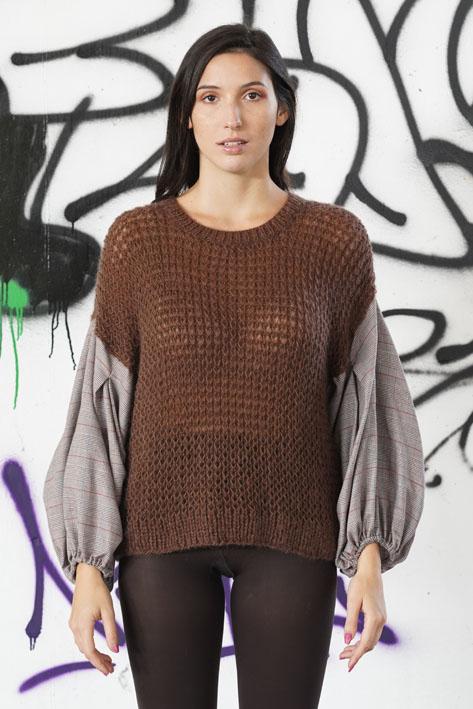 Tricot à Porter Sweater fabric sleeves Vendita Economica