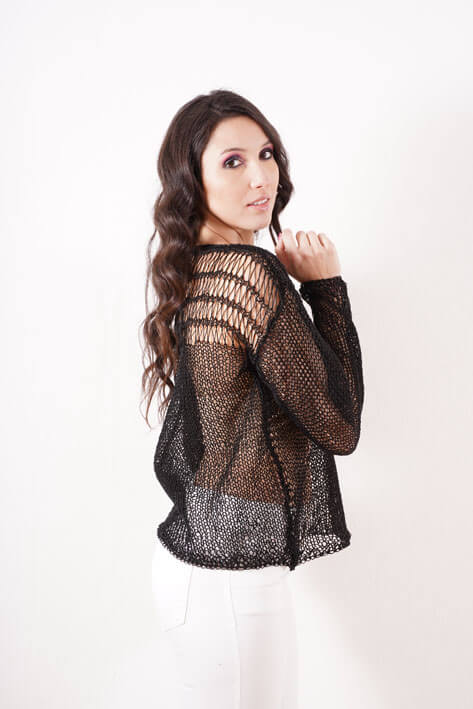Tricot à Porter Spiderweb long sleev Vendita Calda
