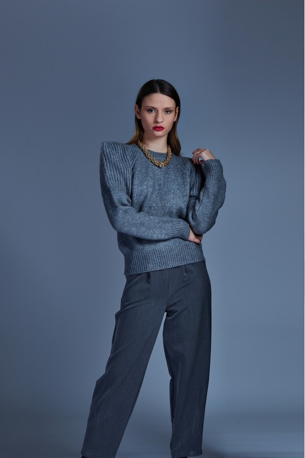 U R Ink OSANE244W24A PANTALONI GRIGIO Affare Del Giorno