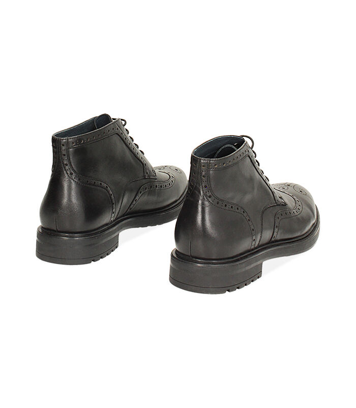 Valerio 1966 Polacchino stile oxford in pelle nero | Valerio 1966 In Saldo