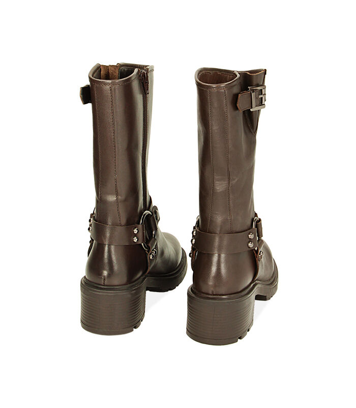 Valerio 1966 WOMEN SHOES BIKER LEATHER COGN Promozione