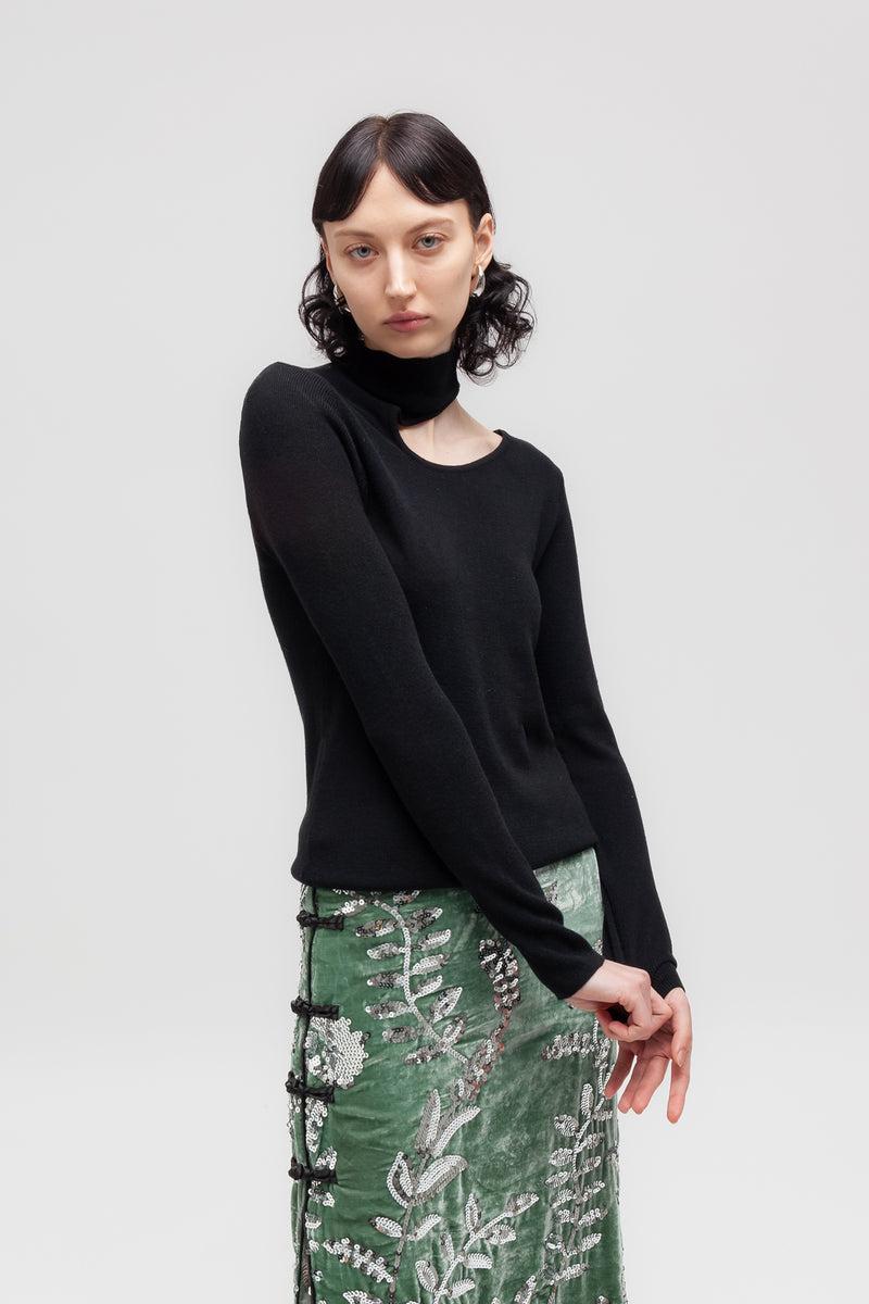 Weili zheng Lupetto in maglina con cut Convenienza