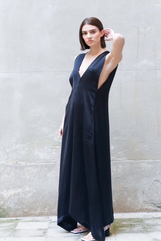 ﻿Zerobarracento Sleeveless Bemberg Maxi Dress In Saldo