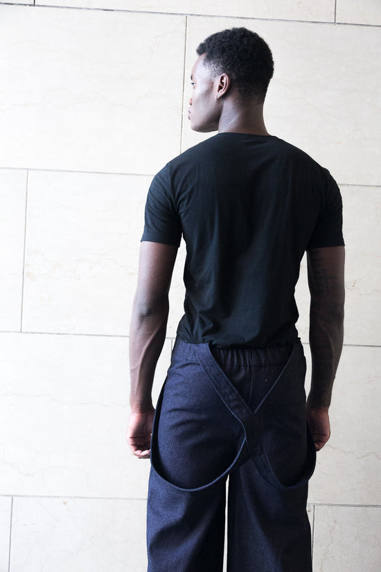﻿Zerobarracento Elasticated waist wide pants with braces Qualità