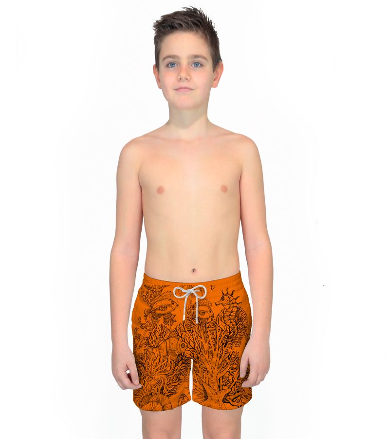 Zeybra COSTUME BAMBINO FLUO PRINT ORANGE FLUO Online