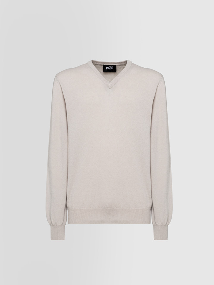 Alpha studio SCOLLO A V BASIC IN CASHMERE Sottocosto